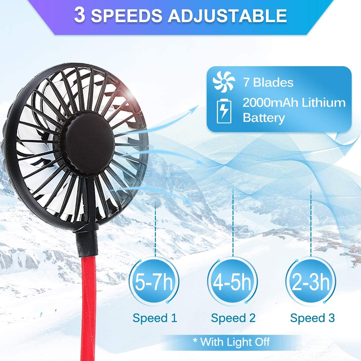 Portable Hanging Neck Sports Fan (3)